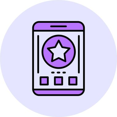 Yıldız web simgesi, basit vektör illüstrasyonu