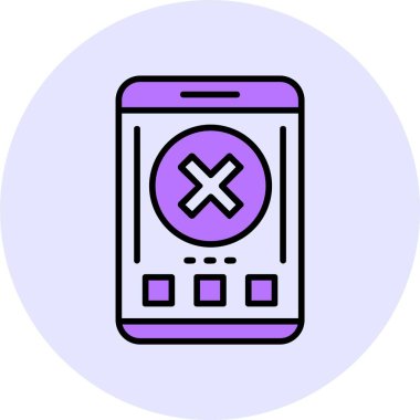 Web simgesini kapat, basit vektör illüstrasyonu