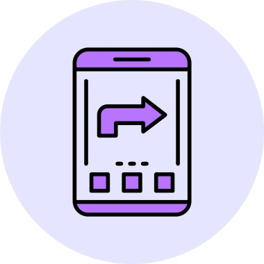 İleri ağ simgesi, basit vektör illüstrasyonu