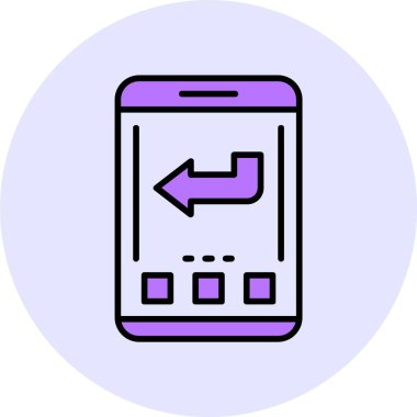 Arka ağ simgesi, basit vektör illüstrasyonu