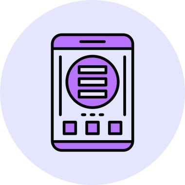 Hamburger menüsü web simgesi, basit vektör illüstrasyonu