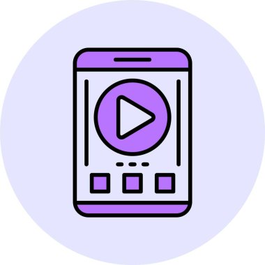 Web simgesi çal, basit vektör illüstrasyonu