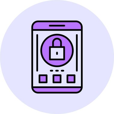 basit vektör illüstrasyonunu kilitle