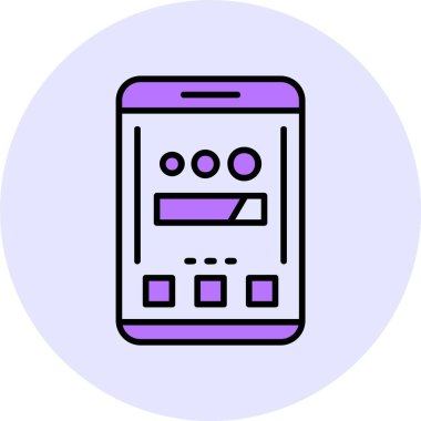 Web Simgesi Yükleniyor, Basit Vektör İllüstrasyonu