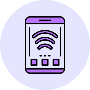 Wi Fi web simgesi, basit vektör illüstrasyonu