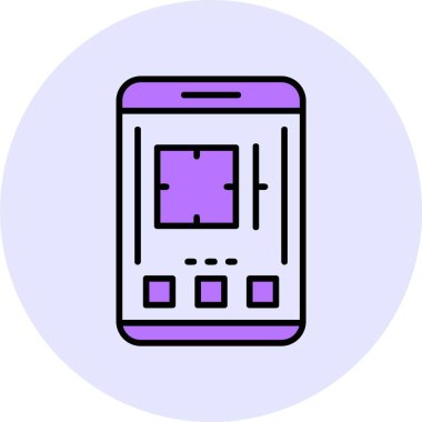 kamera web simgesi, basit vektör illüstrasyonu