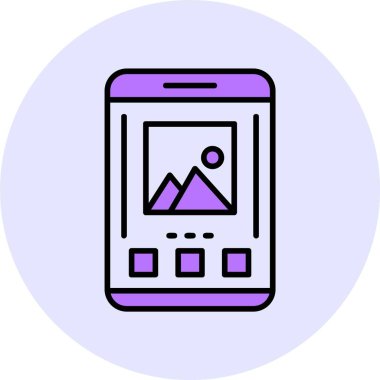 Resim web simgesi, basit vektör illüstrasyonu