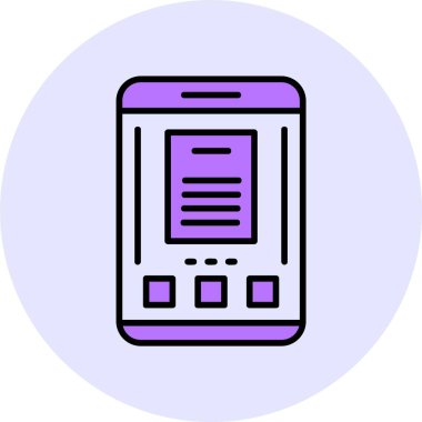 belge web simgesi, basit vektör illüstrasyonu