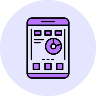 Zincir ağ simgesi, basit vektör illüstrasyonu