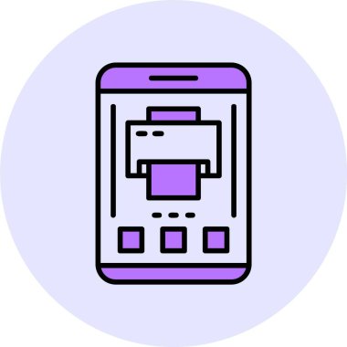 yazıcı web simgesi, basit vektör illüstrasyonu