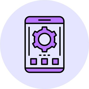 dişli ağ simgesi, basit vektör illüstrasyonu