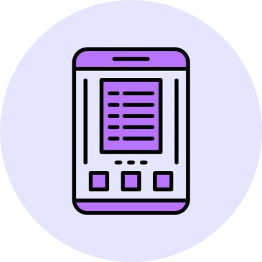 Web simgesini listele, basit vektör resimlemesi