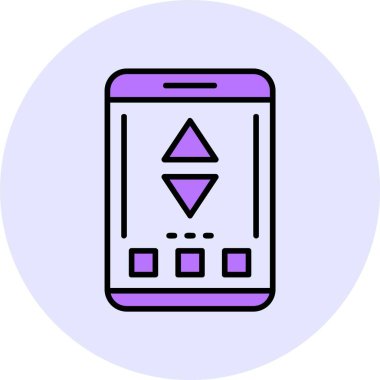 Web simgesini sırala, basit vektör illüstrasyonu