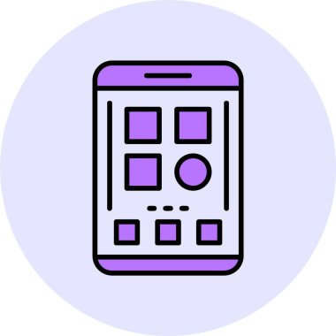 Kategoriler web simgesi, basit vektör illüstrasyonu