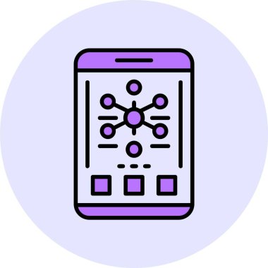 Grafik Ağ simgesi, basit vektör illüstrasyonu