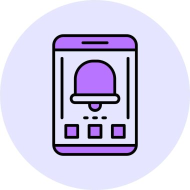 Çan web simgesi, basit vektör illüstrasyonu