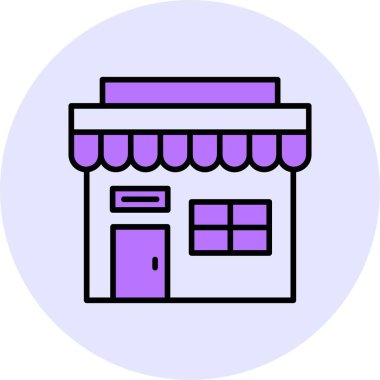 Depo önü web simgesi, basit vektör illüstrasyonu