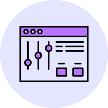 Filtre ağ simgesi, basit vektör illüstrasyonu