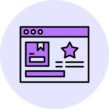 Özelleştirilmiş Ürün Web simgesi, basit vektör illüstrasyonu