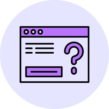 SSS web simgesi, basit vektör illüstrasyonu