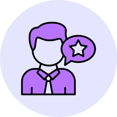 Müşteri Reytingleri web simgesi, basit vektör çizimi