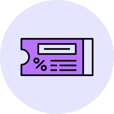 Kupon Kodu web simgesi, basit vektör illüstrasyonu