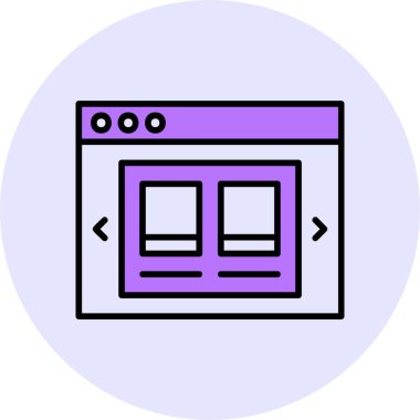 Ürün Atlıkarınca web simgesi, basit vektör illüstrasyonu