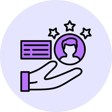 Müşteri memnuniyeti web simgesi, basit vektör illüstrasyonu