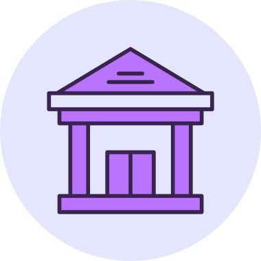 Banka oluşturma web simgesi, basit vektör illüstrasyonu