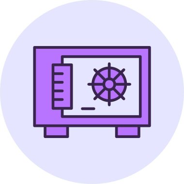 Güvenli ağ simgesi, basit vektör illüstrasyonu