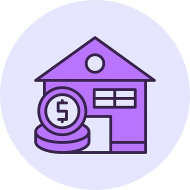 İpotek ağı simgesi, basit vektör illüstrasyonu