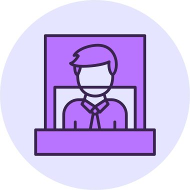 Kasiyer web simgesi, basit vektör illüstrasyonu