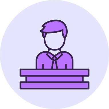 Banka veznedarı web simgesi, basit vektör illüstrasyonu