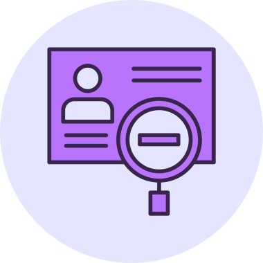 Kimlik hırsızlığı web simgesi, basit vektör illüstrasyonu
