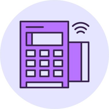 Kart okuyucu web simgesi, basit vektör illüstrasyonu