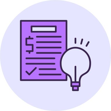 Finansal okur yazarlık web simgesi, basit vektör illüstrasyonu