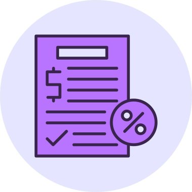 Vergilendirme web simgesi, basit vektör illüstrasyonu