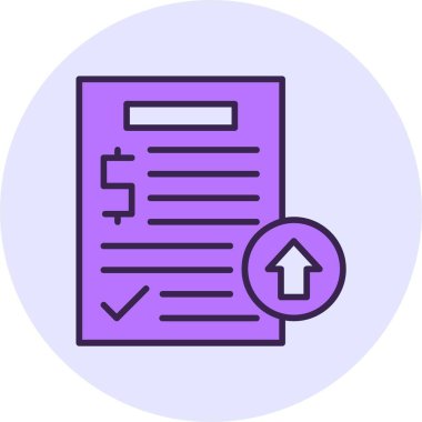 Vergi geri dönüşü web simgesi, basit vektör illüstrasyonu