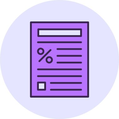 Vergi web simgesi oluşturur, basit vektör illüstrasyonu