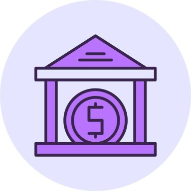 Federal Rezerv Web simgesi, basit vektör illüstrasyonu