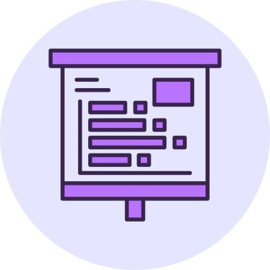 Yatay Çubuklar web simgesini, basit vektör illüstrasyonunu gösterir