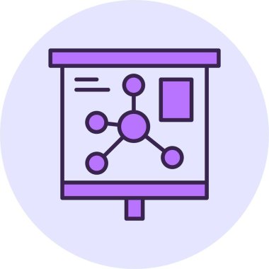 Zihin Haritası Web simgesi, basit vektör illüstrasyonu