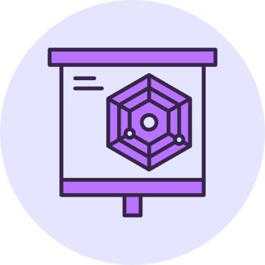 Radar Çizelgesi simgesi, basit vektör illüstrasyonu