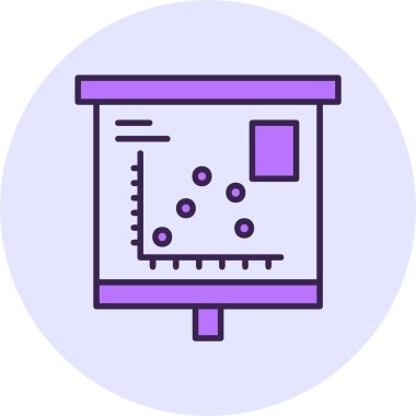 Scatter Grafik Ağı simgesi, basit vektör illüstrasyonu