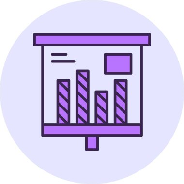 Çizgili Çubuk Web simgesi, basit vektör illüstrasyonu