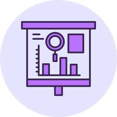 Graph Web simgesinin istatistikleri, basit vektör illüstrasyonu