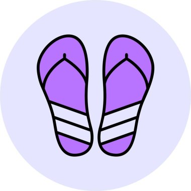  Flip flops web simgesi, basit vektör illüstrasyonu