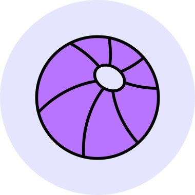 Plaj topu web simgesi, basit vektör çizim