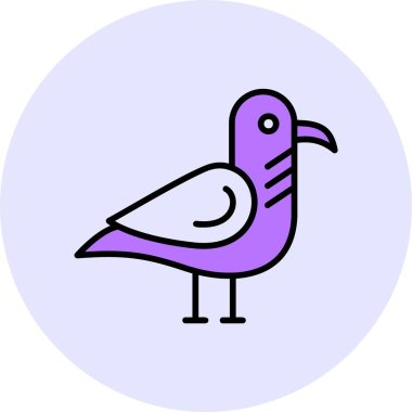 Martı web simgesi, basit vektör illüstrasyonu