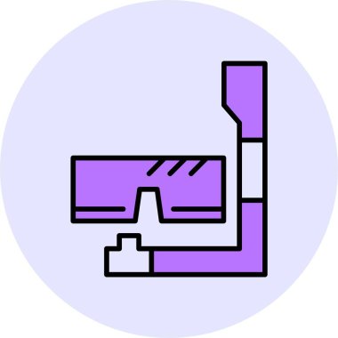 Şnorkel web simgesi, basit vektör illüstrasyonu